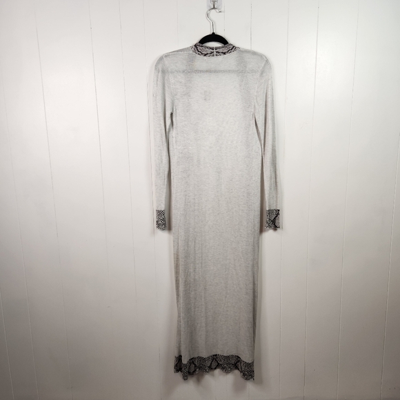 One Gray Day Lola Python Knit Long Duster Cardigan Sweater Snakeskin New NWT - Picture 7 of 10